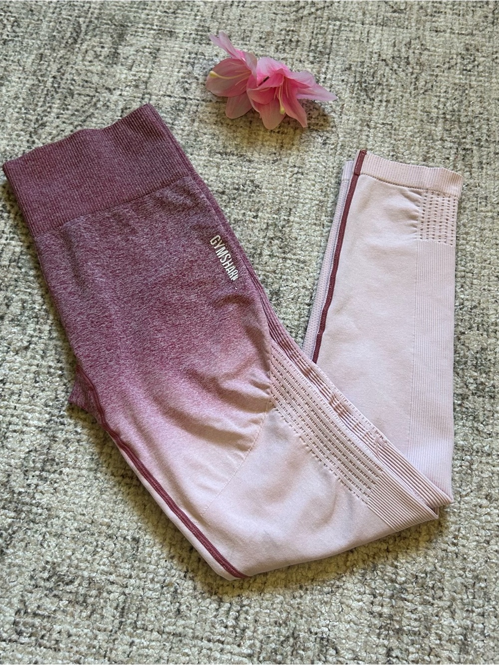Gymshark Pink Gradient Seamless Kids Leggings